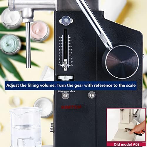 Máquina de enchimento líquido de pasta manual Kimtem de 5-50 ml de preenchimento de garrafa de garrafa ajustável Máquina de enchimento