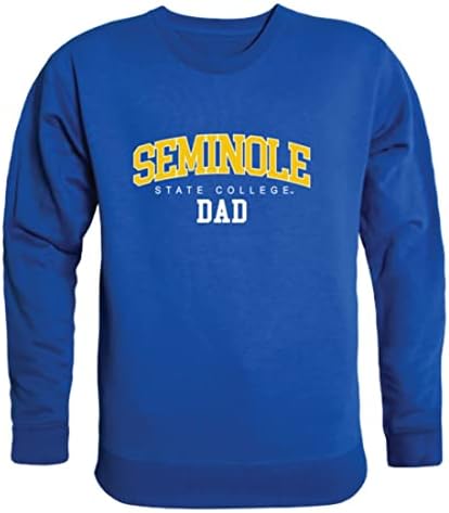 W Republic Seminole State College Raiders Dad Dad Fleece Crewneck Sorto -camiseta Heather Gray