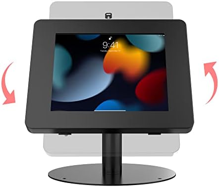 Hyperflex Kiosk POS POS | CTA Universal Kiosk Floor Stand w/titular de segurança e banco de tábuas anti-roubo | Apple iPad Pro, iPad 7/8/9, iPad Air, Android Tablets & More - Black