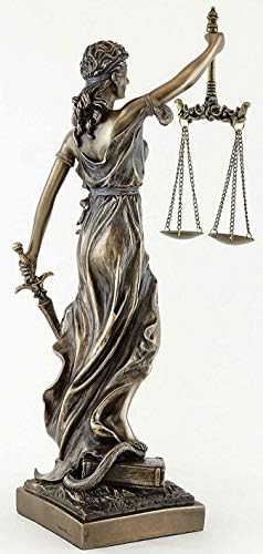 JFSM INC. Escultura de Estátua da Justiça Cega