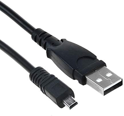 Kybate USB PC Cable Mord para Câmera Panasonic Lumix DMC-FP1 DMC-FS42 DMC-FX55 DMC-TS10