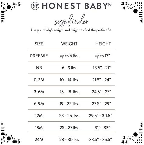 Honestbaby Baby 5-Pack Organic Cotton Slave Bodysuits