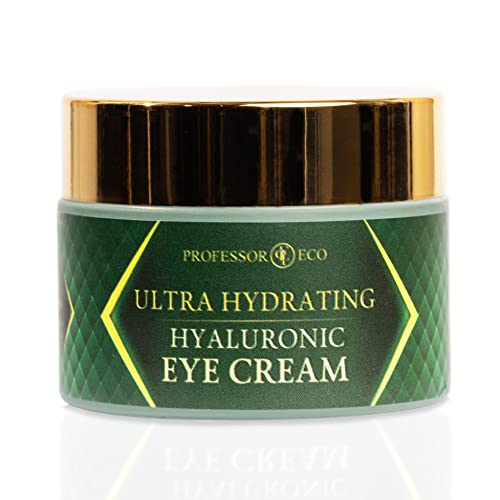 Professor Eco Ultra -hydrating Cream para os olhos com ácido hialurônico 2 Oz- Botânica Fórmula - revitaliza e hidrata a pele ao redor dos olhos - Use diariamente creme para a pele