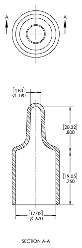 CAPLUGS 99392045 PLÁSTICO EZ PULL TAB EZ-670-12, VINIL, CAP ID .670 Length .190, preto