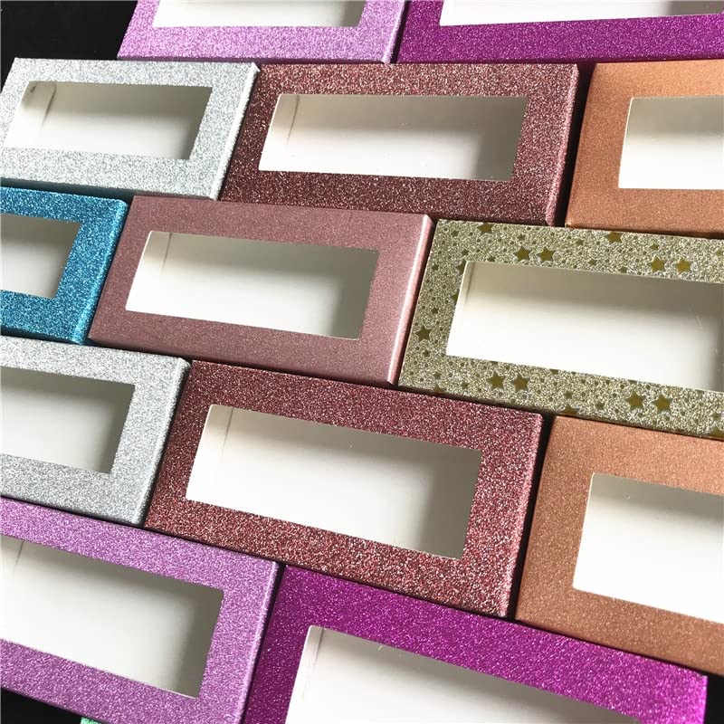 Caixa de embalagem de cílios falsos de papel 100pcs para caixas de lash de 25 mm Maquiagem de embalagem da caixa