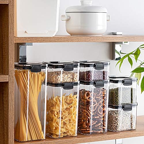 Recipiente de armazenamento de alimentos herméticos com tampas-BPA Free Clear Plastic Kitchen and Pantry Organization Baratas,