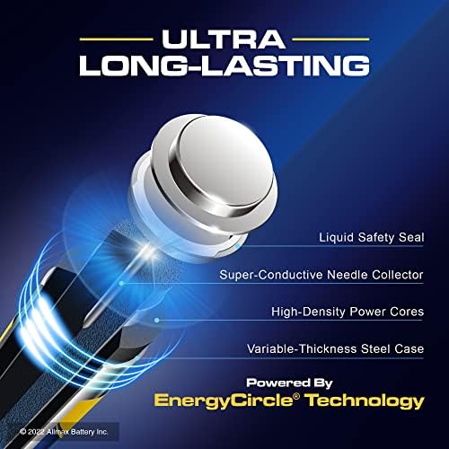 AllMax AAA Máximo de potência Alcalina triplica as baterias-Ultra-durading, prateleira de 10 anos, design à prova de vazamentos,