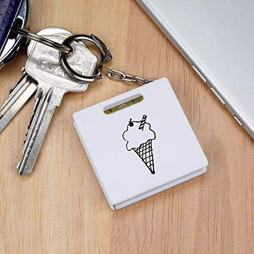 Azeeda 'Icecream Cone' Keyring Fita Medida/Ferramenta de Nível de Espírito