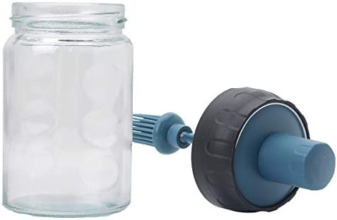 Tiaobug Clear High Borossilicate Glass Spice Garda Jaru de condimento Jar com tampas e escova de servir/escova de colher um tamanho