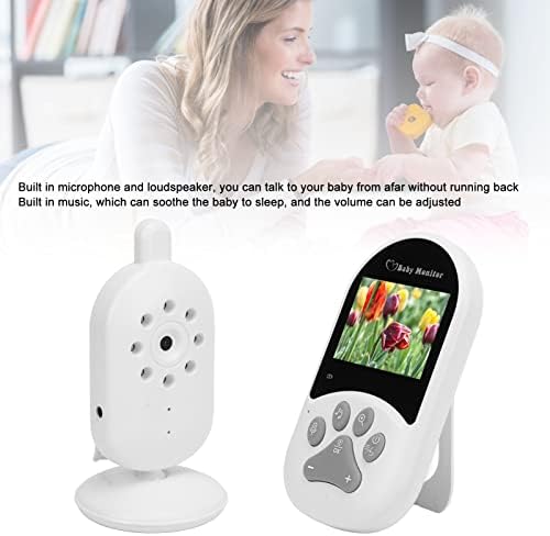 Jectse Baby Monitor, monitor de câmera de bebê de 2,4 polegadas Vídeo Monitor de bebê com câmera e áudio, sensor de temperatura,