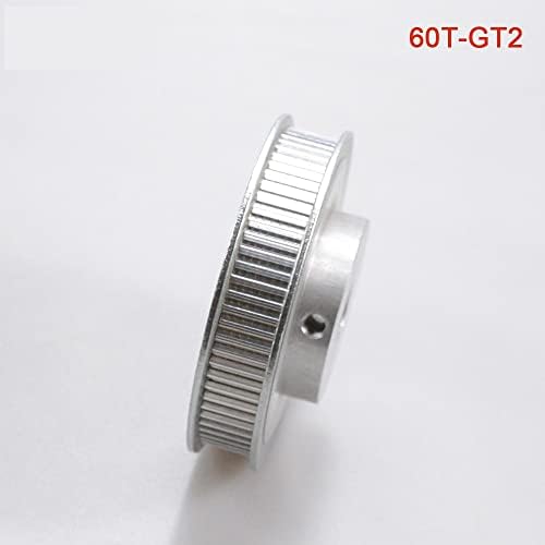 ZhengGuifang Professional GT 60 T 2M 2GT Polia de cronometragem 5/6/6,35/8/10/21/14/15mm para GT2 Largura de correia síncrona aberta