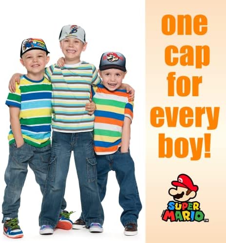 Nintendo Super Mario Boys Baseball Cap - de 4 a 12 anos - muitos estilos e cores - ajustável - algodão