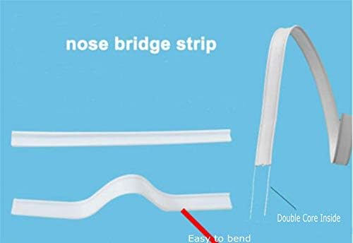 Zhongjiuyuan 50pcs Ponte do nariz do nariz para fabricação de bricolage, clipes de nariz Suporte da ponte Diy Fio para costura de artesanato, núcleo duplo