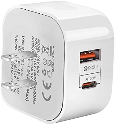 Charger de ondas de caixa compatível com Coopers Android Tablet CP80 - PD Minicube, carregador de parede USB Tipo C de 20w PD para cooperadores Android Tablet CP80 - Winter White