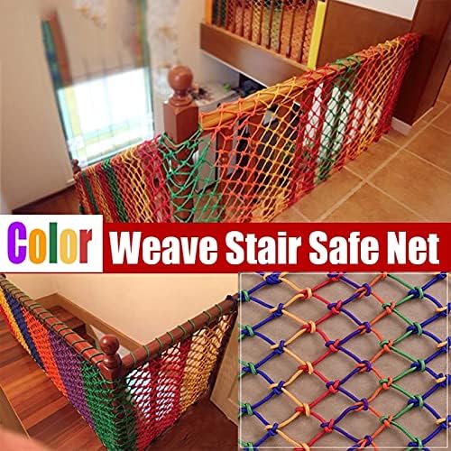 Awsad Child Safety Net, Decoração de cor Terça de proteção de nylon, rede de rede de reboque de carga, para grades internas escadas