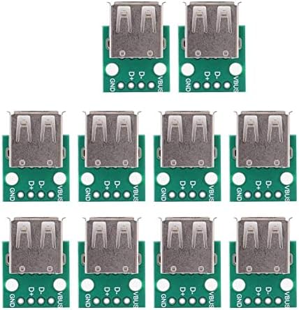 10pcs placa de breakout USB Tipo ABILHO FEMAN ADAPTOR DE ADAPTADOR DE ADAPTADOR DE EMPRIMENTO FEMANH