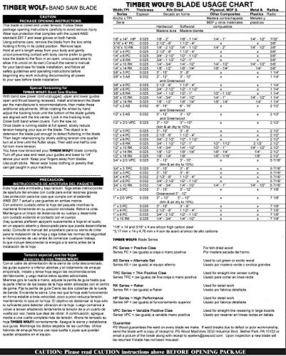 PS Wood Timber Wolf 115 x 1/4 x 10 TPI SAW Blade