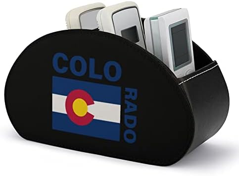 Bandeira do Estado do Colorado PU COLATE REMOTO RECONTROS Caixa de organizador de armazenamento de desktop com 5 compartimentos