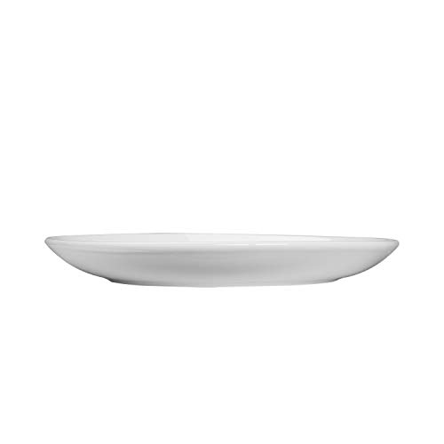 Porcelana Commercial de 12 peças, conjunto de pratos de cupê de 9 polegadas, branco