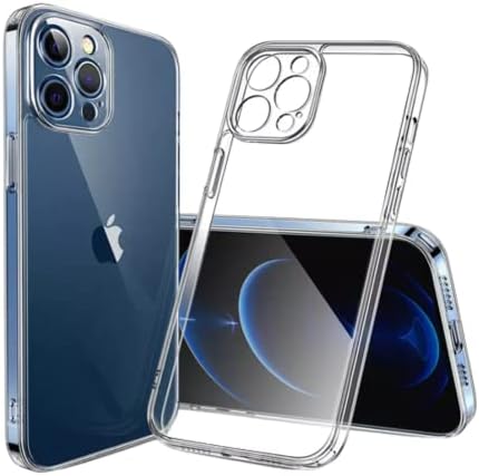 Aqssa Clear Case Compatível para iPhone 14 Pro Max com protetor de lente da câmera, tampa de para-choque não amarelado