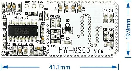 RAKSTORE 2PCS HW-MS03 Sensor de movimento de movimento de alto desempenho Sensor de movimento do radar de 2,4 GHz a 5,8