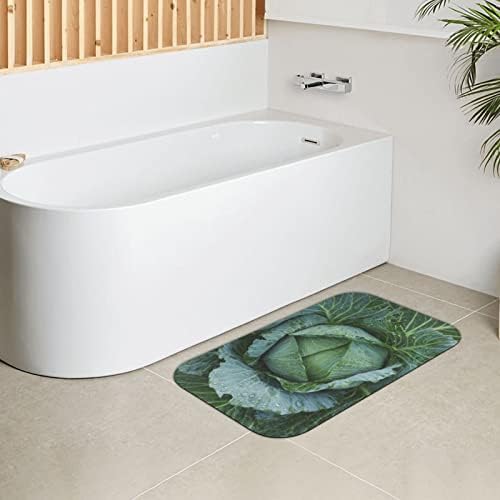 Tapetes de banheiro zeraoke tapetes de 19,7x31,5 polegadas, tapetes de banheiro diatomáceos de repolho brilhantes