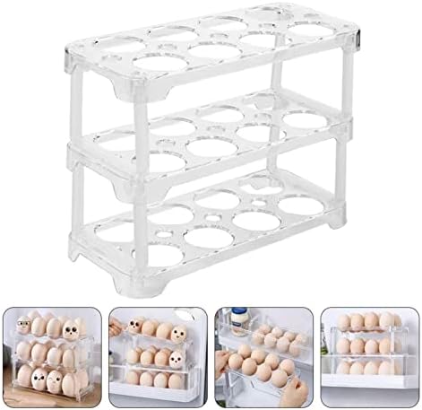 Caixa de armazenamento de ovo empilhável ERKIES Fresco de manutenção da caixa de ovo de ovo de ovo de ovo de ovo de ovo bandeja de ovo