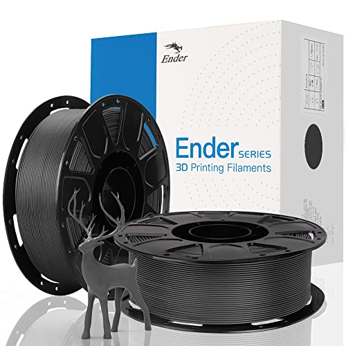 Filamento oficial da impressora 3D da Crealidade, Filamento de Ender PLA 1,75mm, sem troca, ligação forte e excesso de desempenho dimensional de precisão +/- 0,02mm, 2,2 libras/spool*2