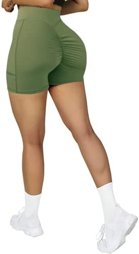 Coorun High Wisty Booty Shorts Buttlet Shorts para mulheres shorts de ginástica sem costura