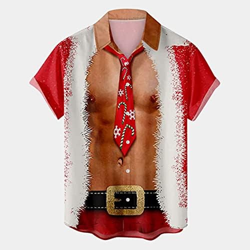 Camisa de Natal masculina manga curta rápida seca 3d impressão ativa camiseta de camiseta de camiseta