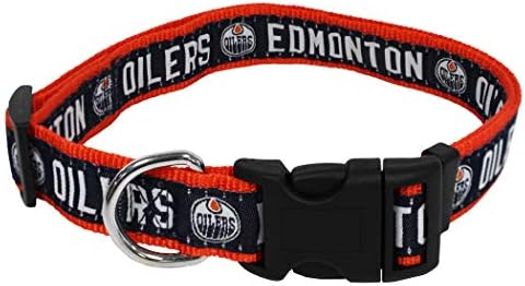 Animais de estimação primeiro colarinho da NHL Edmonton Oilers para cães e gatos, grande. - Ajustável, fofo e elegante! O melhor