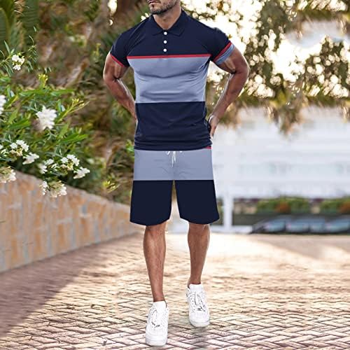 BMISEGM Summer Men Shirts Casual Moda de moda curta Camista e shorts Conjunto de verão 2 peças Men Suits formais 3 peças