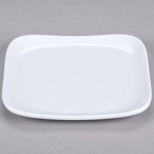 PEGAR. CS-6116-W-W-EC White 6 Coupe Plate Melamina Plástico, coleção de utensílios de jantar Siciliano