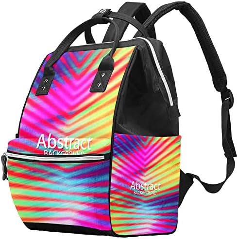 Abstrato curva colorida backpack backpack backpack de bebê trocando bolsas de múltiplas funções de grande capacidade