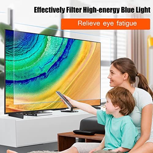 Kelunis 32-75 polegadas TV Blue Light Screen Protector, Proteção de luz azul de proteção ocular Blocks Anti Glare Film Reduce a