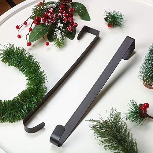 Zhehao 3 peças Decoração de Natal Greante de metal cabides sobre a porta Cabine de grinalda leve