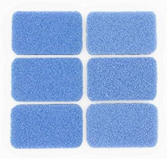 Sinkology SSCRUB-101-6 BRIEDADE NÃO RATRA E RESPONSAÇÃO E ODOR Pacote de lavagem de silicone resistente ao odor de 6 esponjas, azul, 6 peças