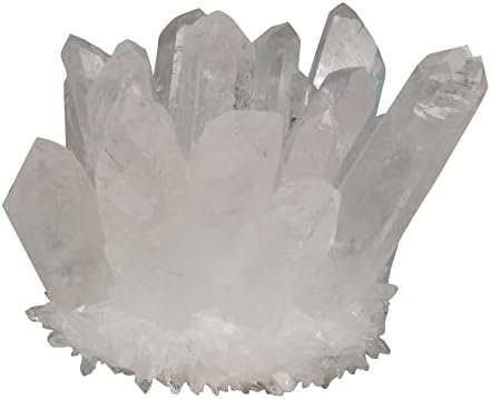 Grande Cluster de quartzo branco - Cristal de cura natural Geode - Cristal para decoração de casa, meditação e balanceamento de chakra - decoração de cristal de pedras preciosas crua