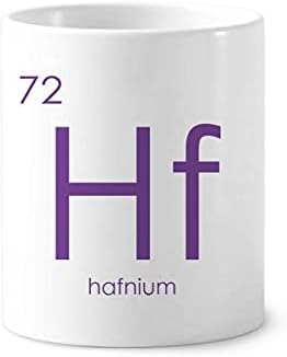 Elementos de peito período de tabela de transição metais hafnium hf escova de dentes caneta caneca cerac stand stand copo