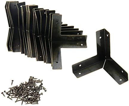 Protetores de canto para móveis guardas de canto de metal mcredy para caixas preto decoração de borda de borda comprimento