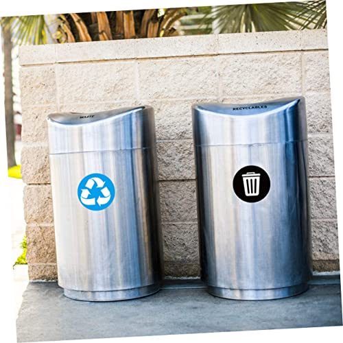 Operitacx 1 Conjunto 6 folhas Classificação de lixo Rótulo de lata de latas de latas de latas de reciclagem Lixo pode lixo de resíduos de vinil adesivos