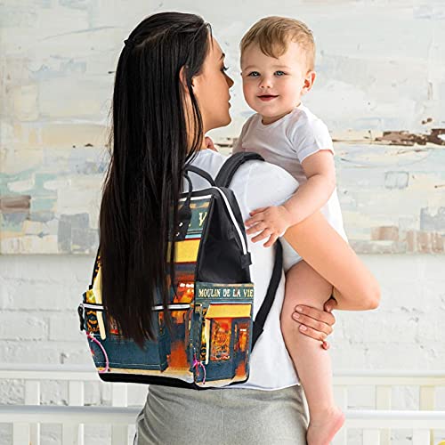 Aquarela Paris Shops fraldas bolsas de fraldas mochila mamãe mochila de grande capacidade Bolsa de enfermagem de bolsa de enfermagem para cuidados com o bebê