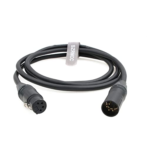 Szrmcc original xlr 4 pinos macho para xlr 4 pinos Monitor fêmea Cabo de alimentação para câmera Sony F55/F5 Pracilite 602 DSLR Camescorder