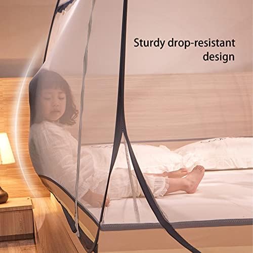 Tenda de rede de mosquito pop-up para a cama de cassapy grande tenda de rede de rede de dobras portátil fácil de instalar o quarto de camping de viagens, design de impressão fofa