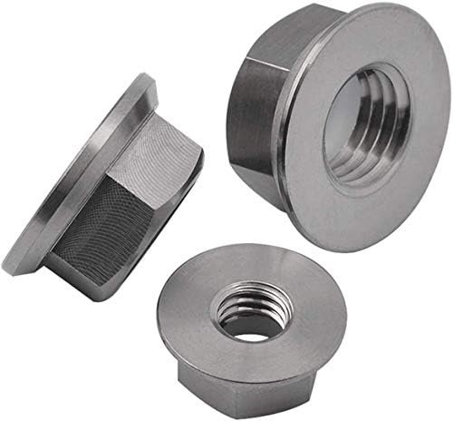 Porcas de titânio para parafuso M8/ M10/ M14 FLANGE NYLON BLASH NOT PITCH PARA PARAFUSOS DE APARADOS DE MOTORCIONS DE MOTORCIAÇÃO