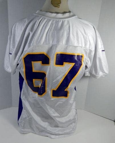 2012 Minnesota Vikings 67 Jogo emitiu Jersey de Prática Branca 56 DP20360 - Jerseys não assinados da NFL usada