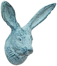 Rússico azul escuro de ferro fundido caiado de ferro fundido Rabbit Hook 5 - Rabbit Home