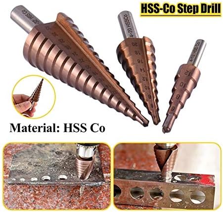DIY Etapa de broca de metal Ferramenta de corte de bits Conjunto de ferramentas Profissional 4-12/20/32mm HSS-Co/m35
