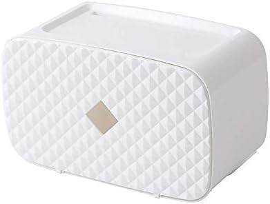 Suporte do vaso sanitário de montagem na parede aserveal, autônomo de caixa de armazenamento de tecido à prova d'água adesiva branca branca