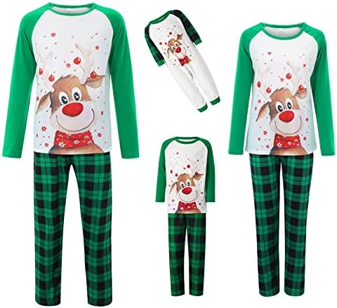 Conjunto de PJs com correspondência familiar, pijamas de Natal para a família Combating Matching Family Christmas Pijamas Conjunto